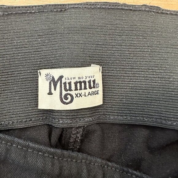 Show Me Your Mumu Jeans Black Womens Berkley Bells Super Flare Pull On Pants XXL - Picture 6 of 11